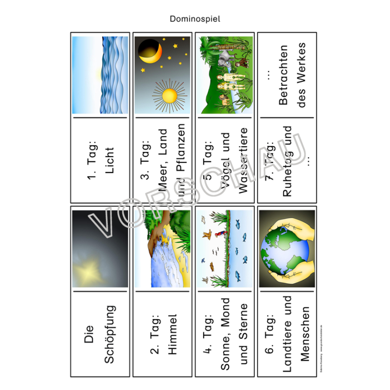 Schöpfung Unterrichtsmaterial
 Die Schöpfung Bildkarten und Unterrichtsmaterial