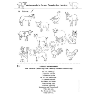 Unterrichtsmaterial Franzosisch Les Animaux De La Ferme