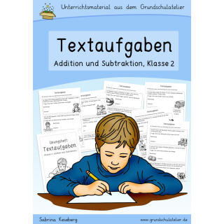 Textaufgaben: Addition, Subtraktion (Klasse 2)