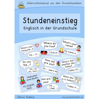 Englisch: Stundeneinstieg (Redekarten)