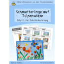 Schmetterlinge auf Tulpenwiese (Kunst Schritt für...